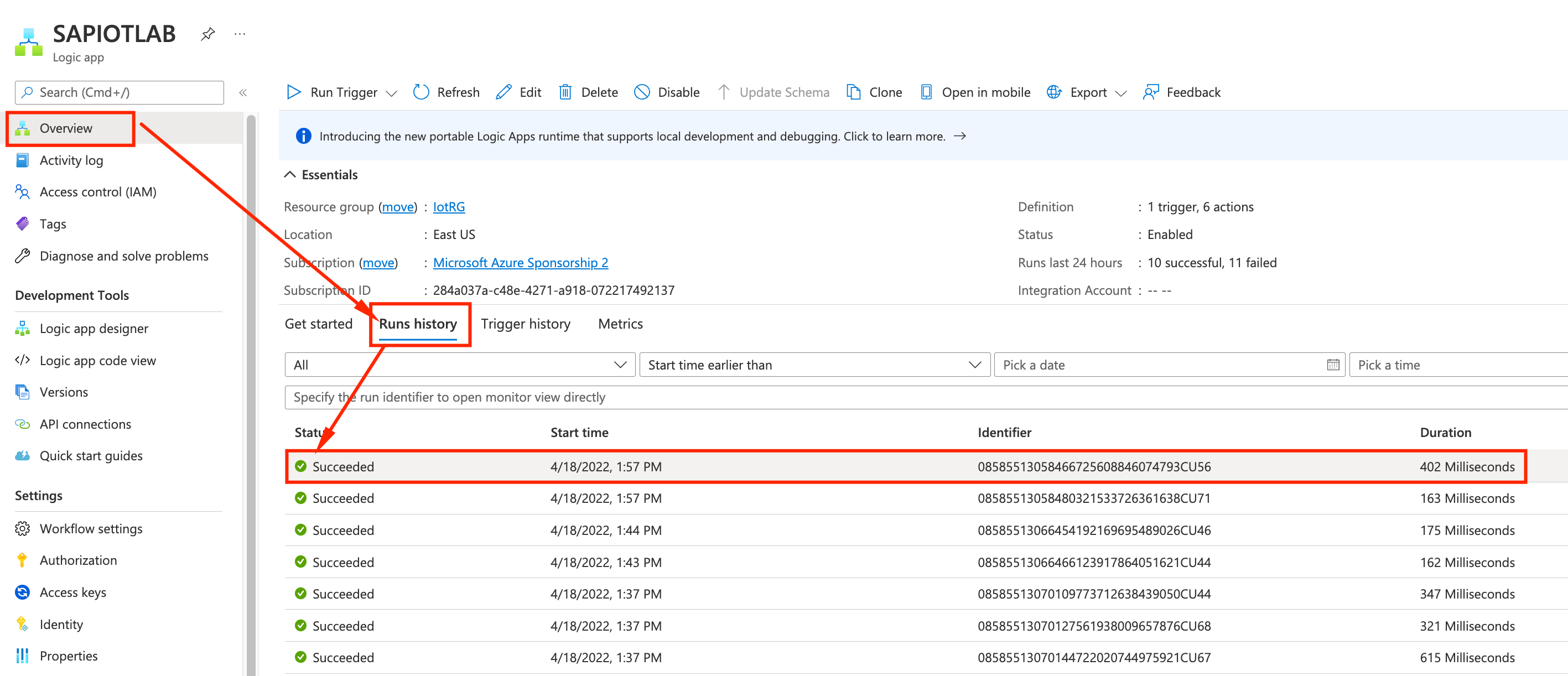 Testing the lab SAP on Microsoft Tutorials